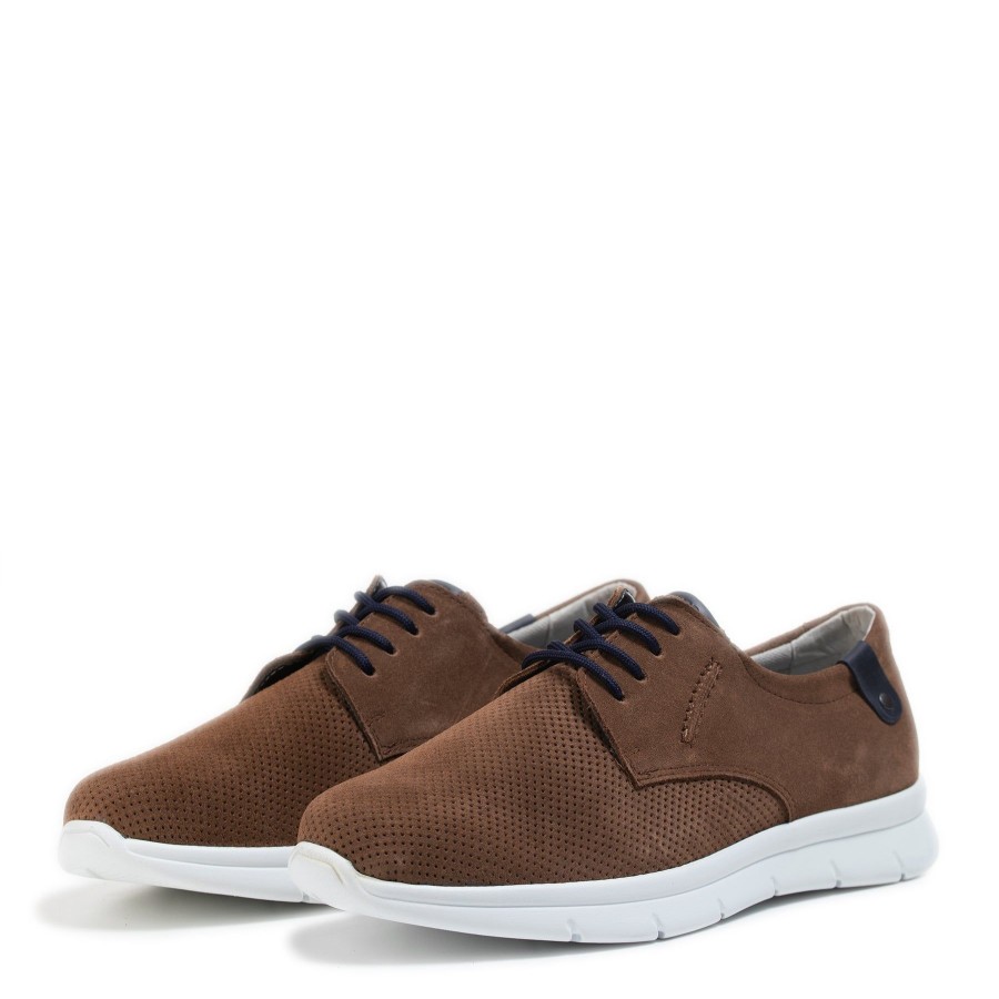 Pomar Sneakerit | Tikka Miesten Mokkanahka Sneakerit Cognac Suede/White Sole