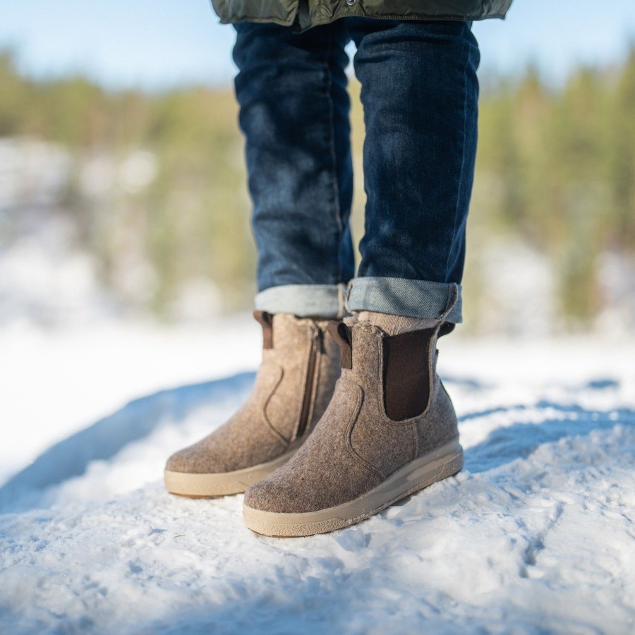 Pomar Talvinilkkurit | Kevo Naisten Gore-Tex® Huopanilkkurit Sand Felt/Bark Micro