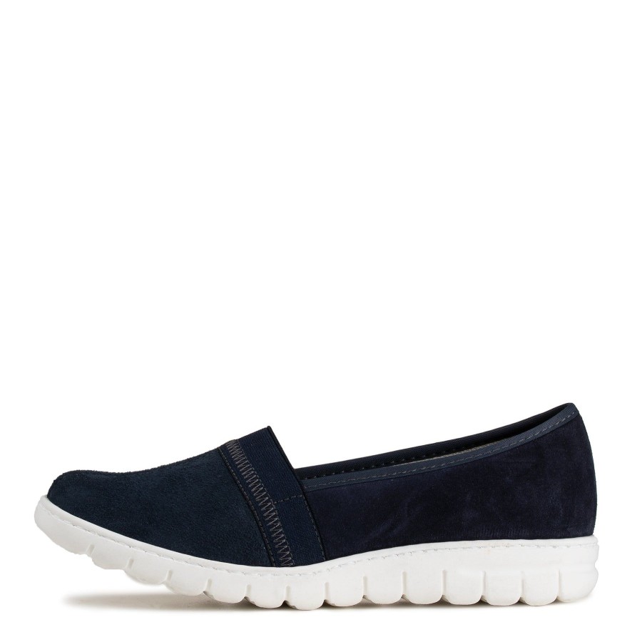 Pomar Loaferit & Kavelykengat | Selja Naisten Stretch Ballerinat Ocean Stretch Textile/Ocean Suedewht Sole