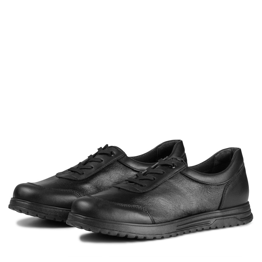 Pomar Sneakerit | Sokka Miesten Stretch Sneakerit Blk.Nappa/Blk.Str.Nappa/Blk.So