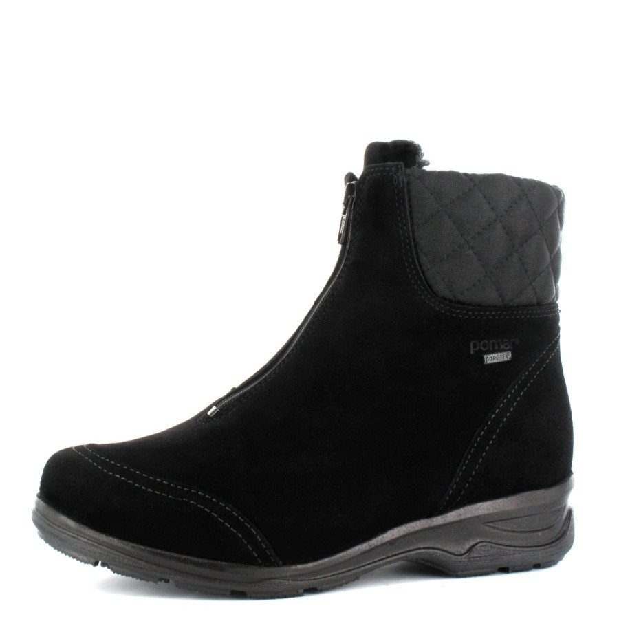 Pomar Talvinilkkurit | Halla Naisten Xw Gore-Tex® Nilkkurit Black Suede/Black Tex(Grey St)