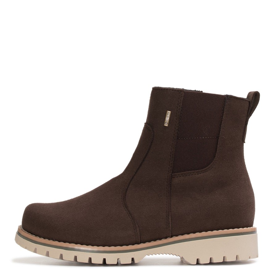 Pomar Chelsea-Nilkkurit | Kataja Naisten Vegaaniset Gore-Tex® Chelsea Nilkkurit Bark Micro Suede/Wht S