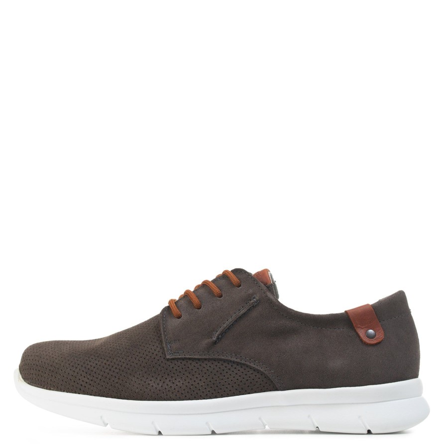 Pomar Sneakerit | Tikka Miesten Mokkanahka Sneakerit Granit Oily Suede/White Sole