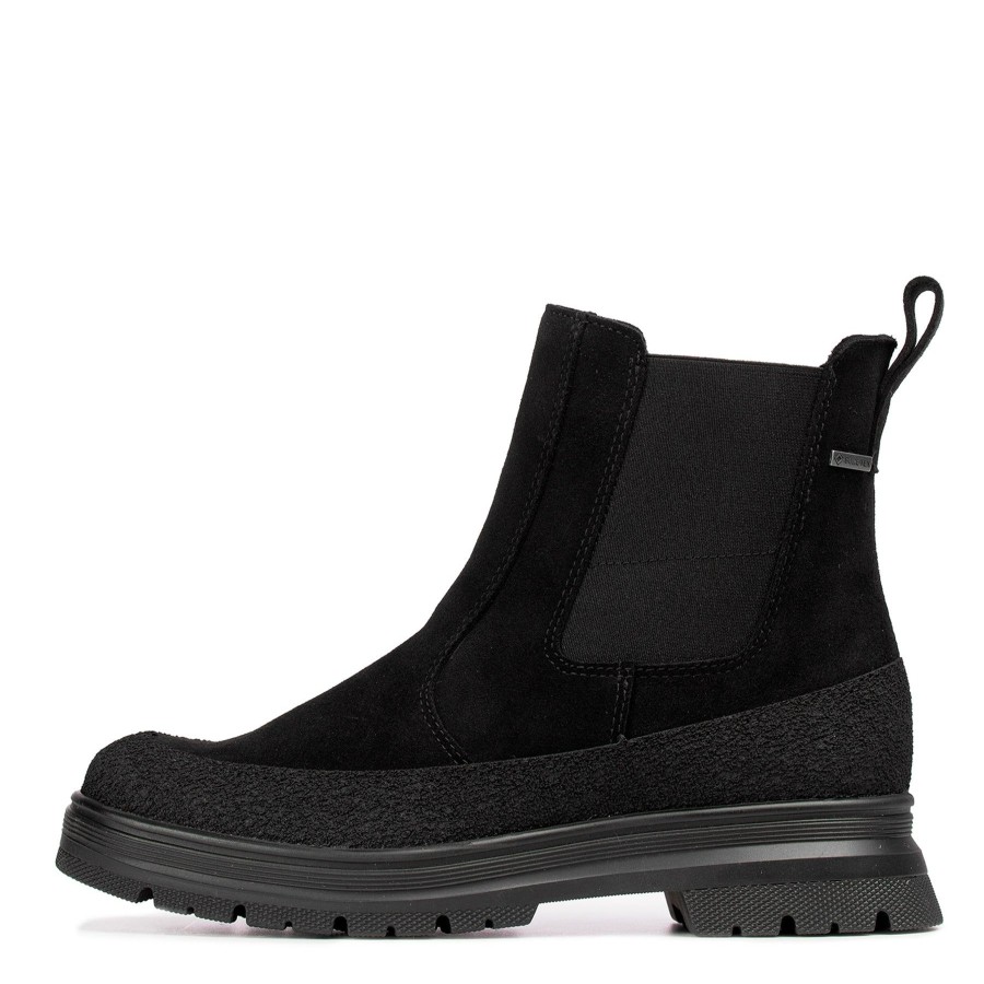 Pomar Chelsea-Nilkkurit | Kuutamo Naisten Gore-Tex® Nilkkurit Black Suede/Pu-Suede