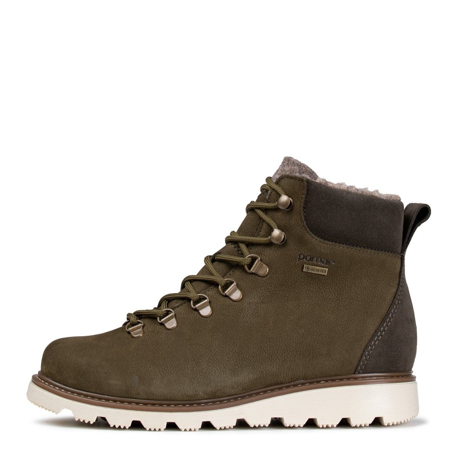 Pomar Talvinilkkurit | Oras Naisten Gore-Tex® Nilkkurit Olive Nubuck/Tan S