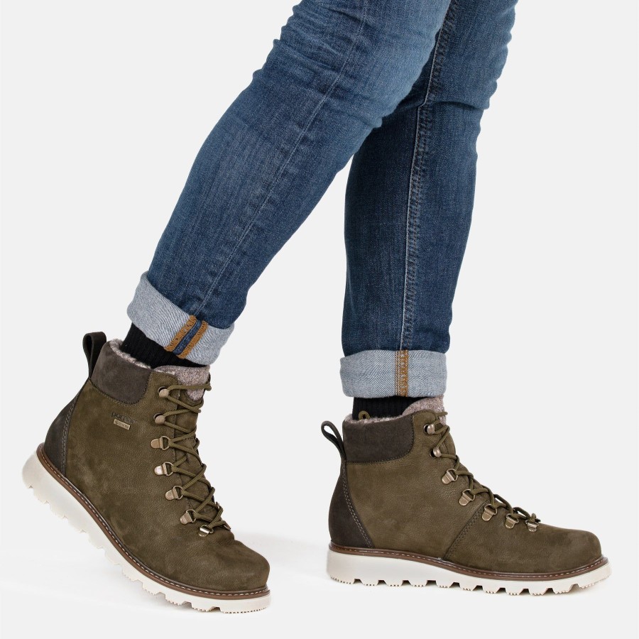 Pomar Talvinilkkurit | Oras Naisten Gore-Tex® Nilkkurit Olive Nubuck/Tan S