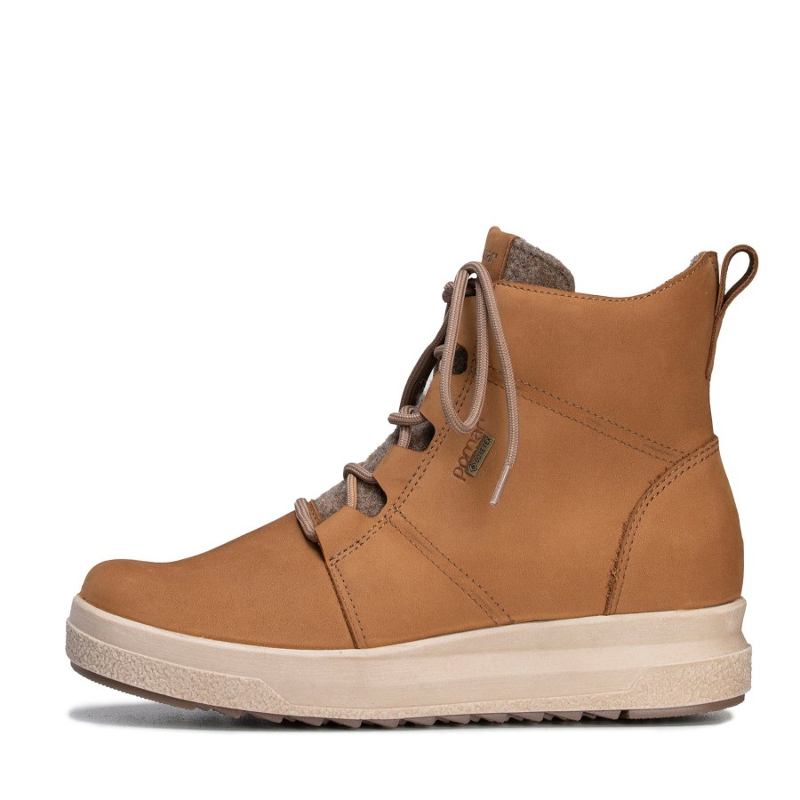 Pomar Talvinilkkurit | Niemi Naisten Gore Tex® Nilkkuri Tan Nubuck/Sand Felt