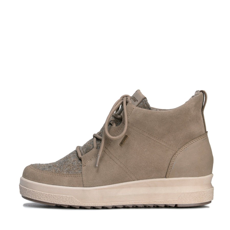 Pomar Talvinilkkurit | Nova Naisten Gore-Tex® Nilkkurit Sand Suede/Felt/Nubuck