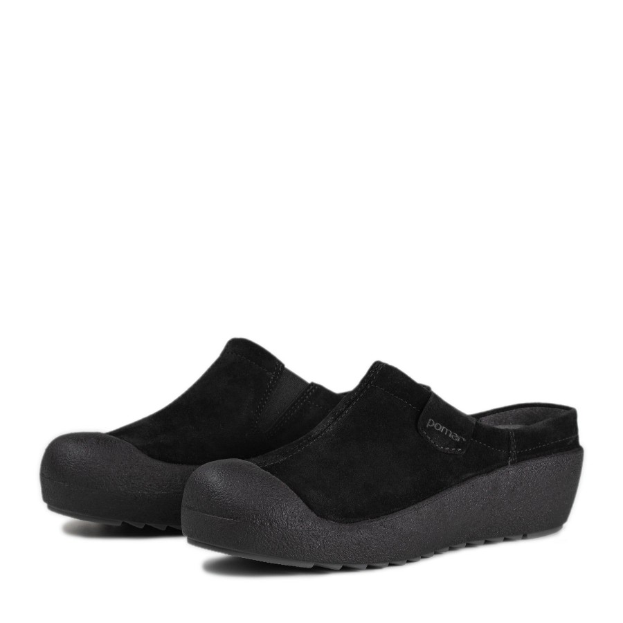 Pomar Loaferit & Kavelykengat | Hertta Naisten Pistokkaat Black Suede