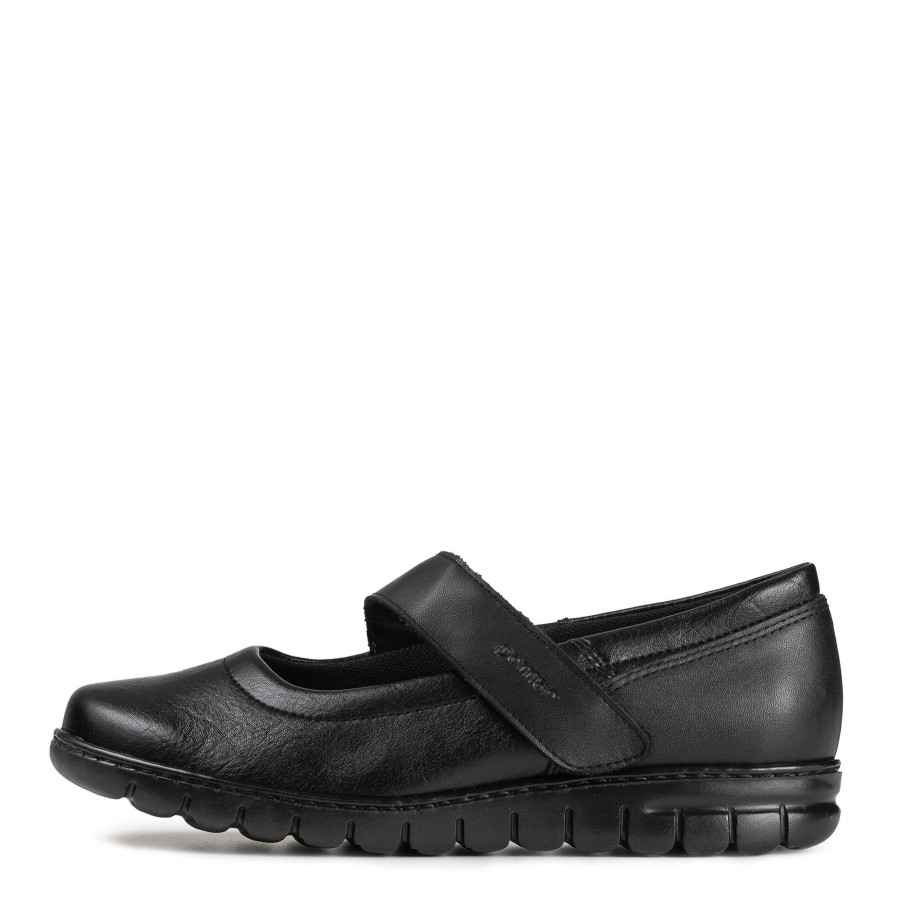 Pomar Loaferit & Kavelykengat | Lilja Naisten Pomar+ Stretch Ballerinat Black Stretch Nappa/Black Sole