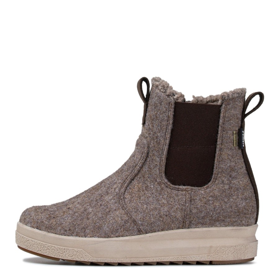 Pomar Chelsea-Nilkkurit | Kevo Naisten Gore-Tex® Huopanilkkurit Sand Felt/Bark Micro