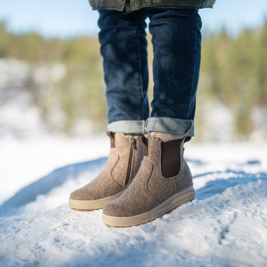 Pomar Chelsea-Nilkkurit | Kevo Naisten Gore-Tex® Huopanilkkurit Sand Felt/Bark Micro