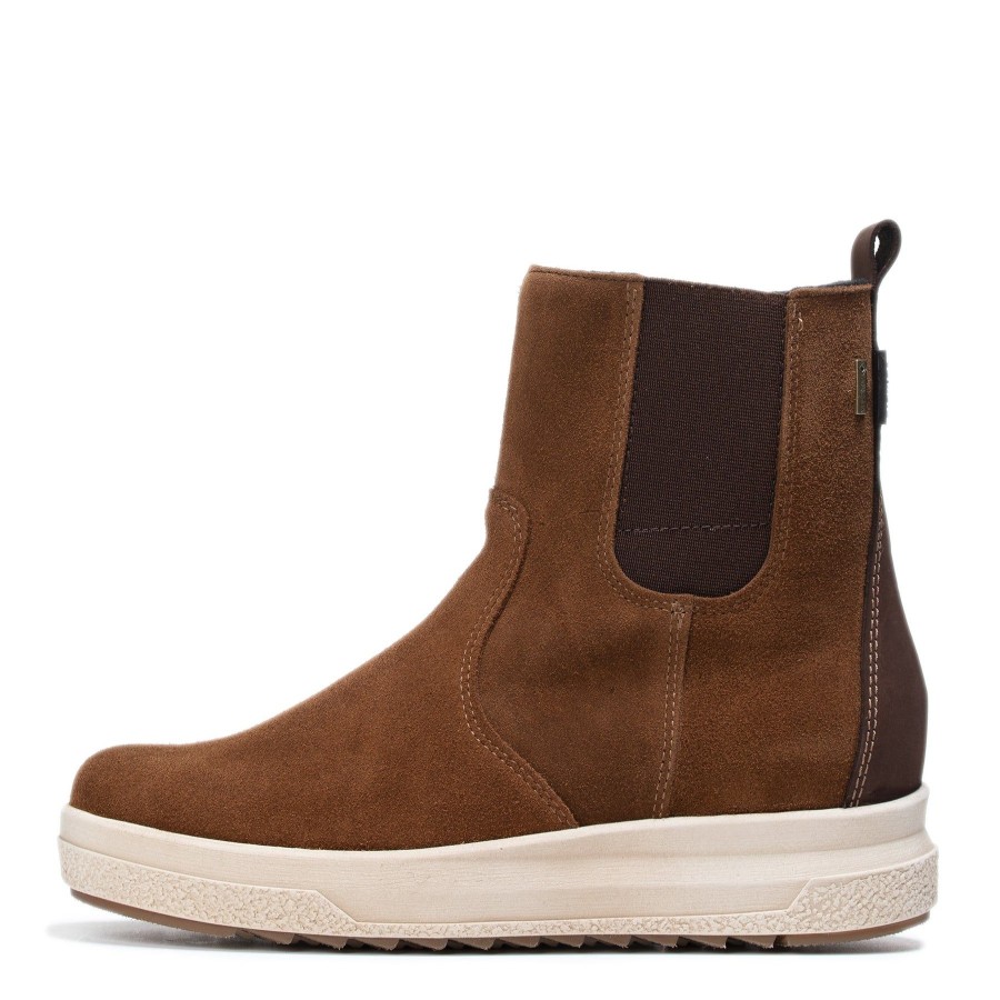 Pomar Talvinilkkurit | Puro Naisten Gore-Tex® Nilkkurit Brown Suede (Felt Lin)