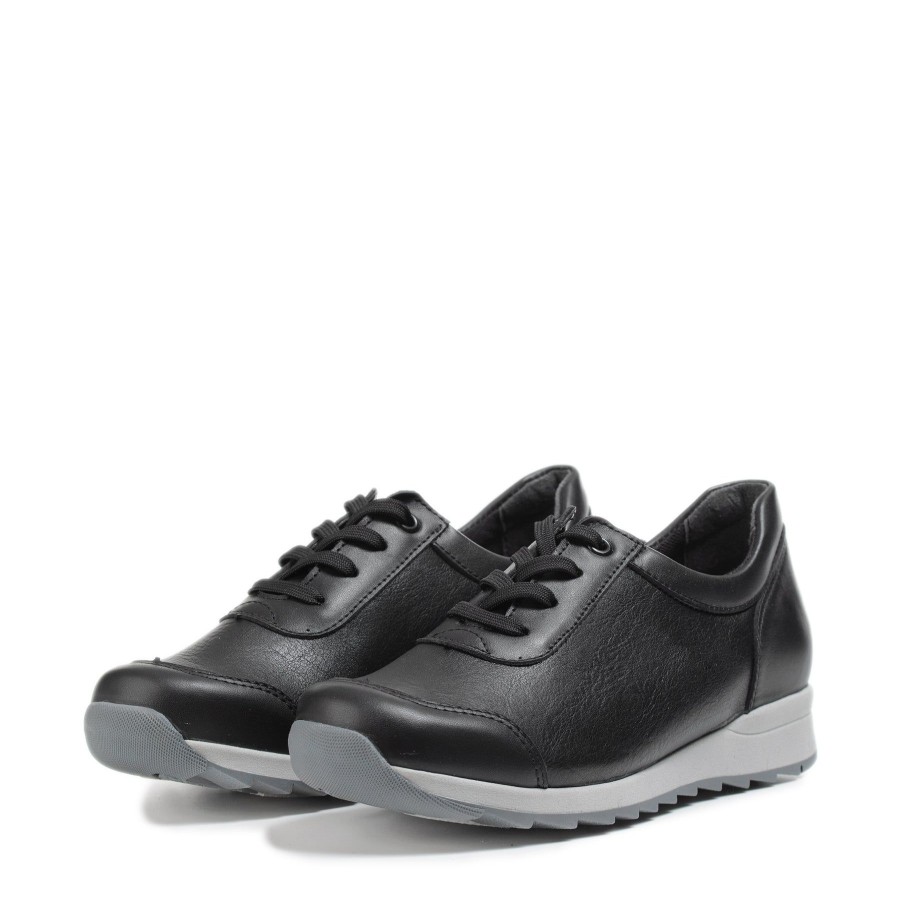 Pomar Sneakerit | Maruna Naisten Pomar+ Stretch Sneakerit Blk Nappa/Blk Strech/Grey Sole