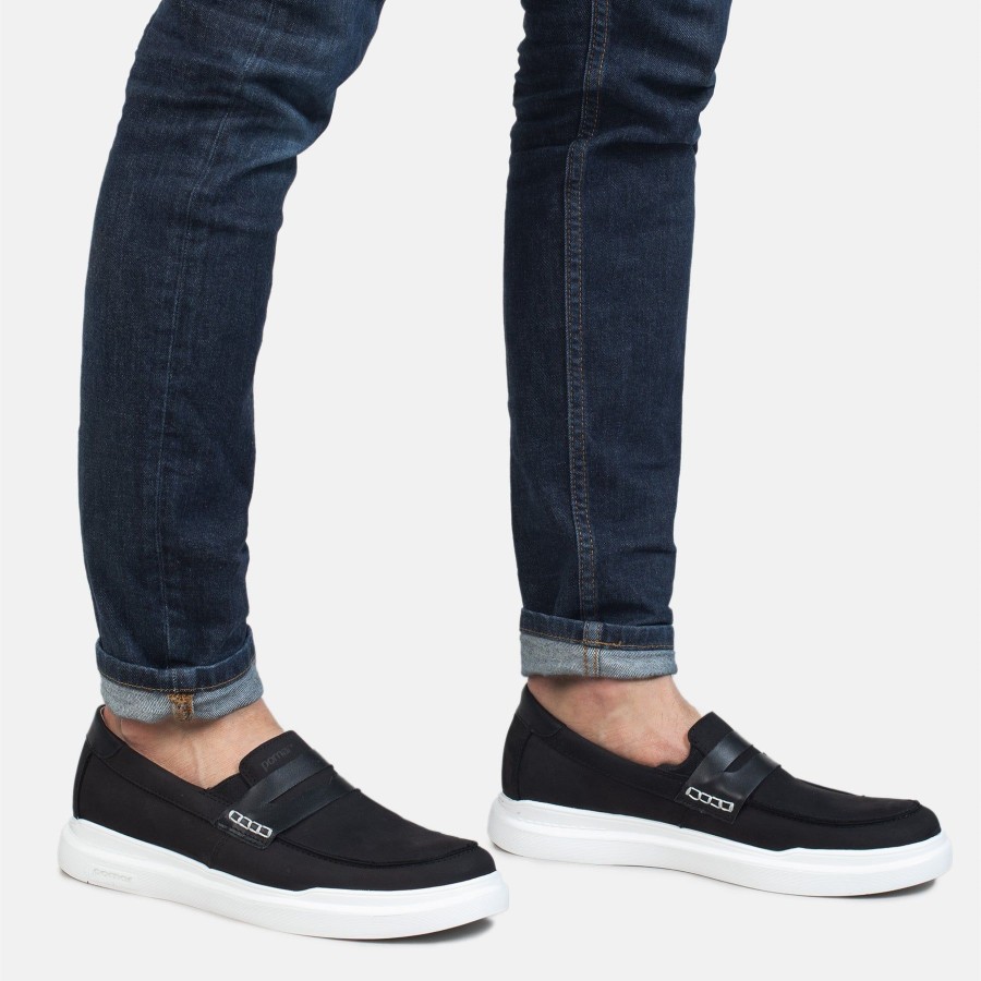 Pomar Sneakerit | Taivas Miesten Loafer Black Nubuck/Bl.Nappa