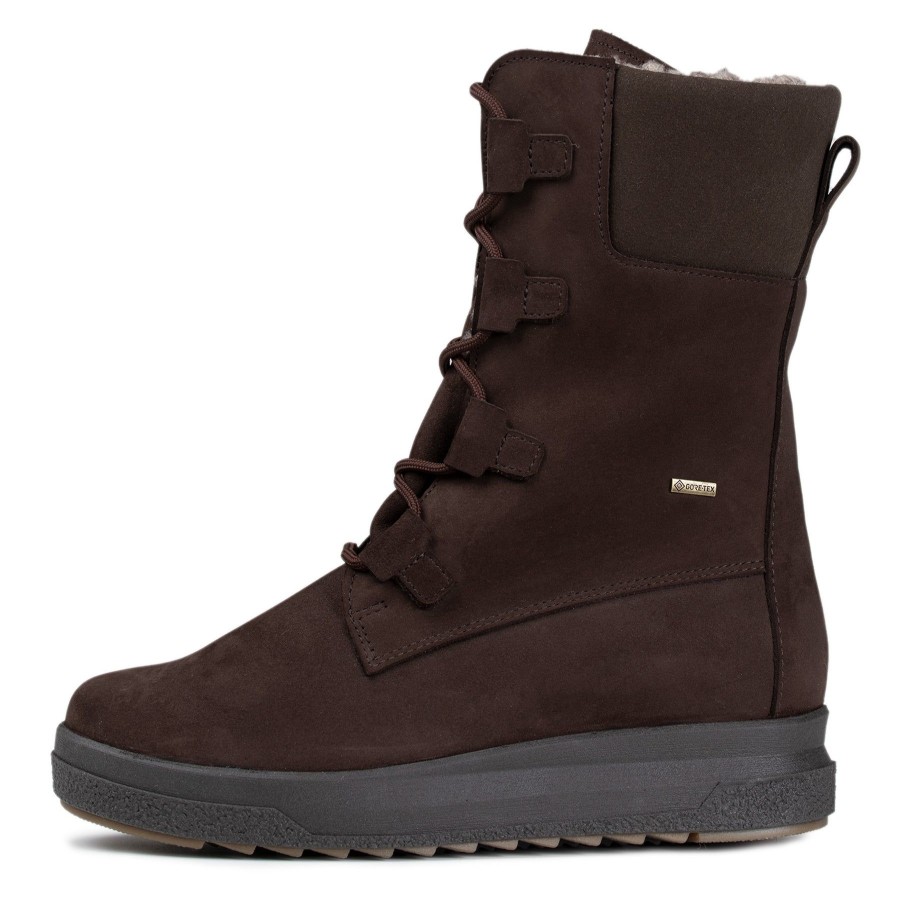 Pomar Talvisaappaat | Ivalo Naisten Pomar+ Gore-Tex® Talvisaappaat Bark Waxy/Bark Suede