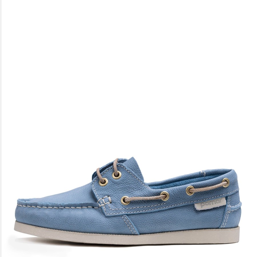 Pomar Loaferit & Kavelykengat | Jolla Naisten Zero Waste Purjehduskengat Blue Nubuck