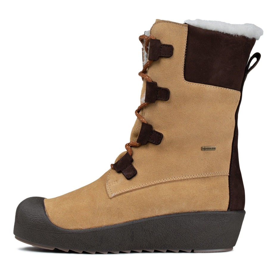 Pomar Talvisaappaat | Kiilo Naisten Gore-Tex® Talvisaappaat Leo Sde/Bark Suede/Brown S/Fur