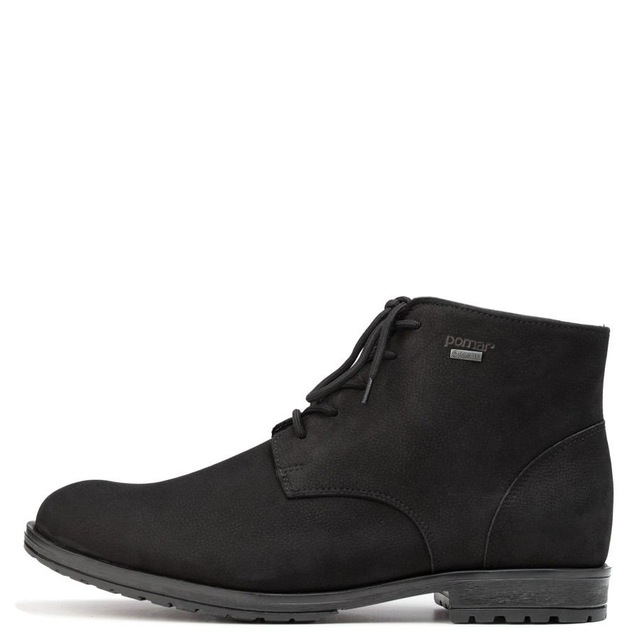 Pomar Nilkkurit | Kuja Miesten Gore-Tex® Nilkkuri Black Rugged Nubuck/5599 Sole