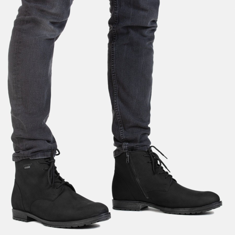 Pomar Nilkkurit | Kuja Miesten Gore-Tex® Nilkkuri Black Rugged Nubuck/5599 Sole