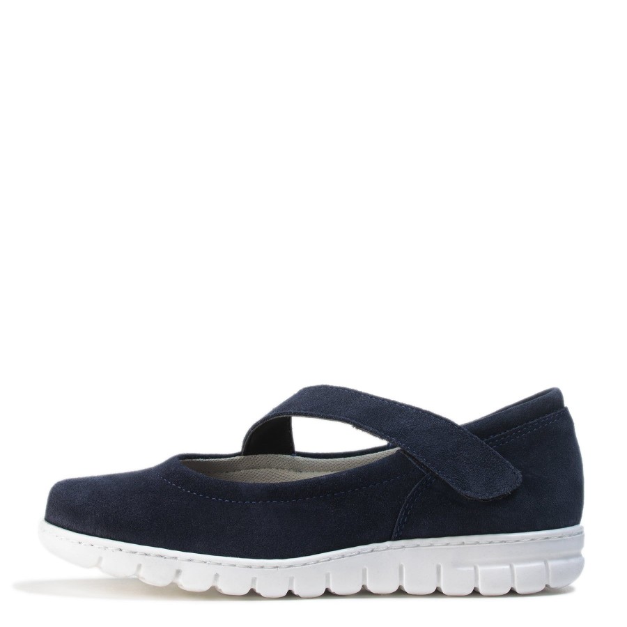 Pomar Loaferit & Kavelykengat | Lilja Naisten Pomar+ Ballerina Ocean Suede/Wht.Sole