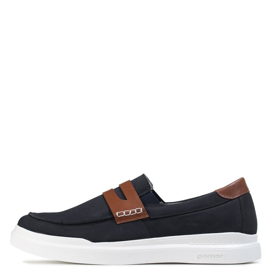 Pomar Sneakerit | Taivas Miesten Loafer Ocean Nubuck/Tan Nappa