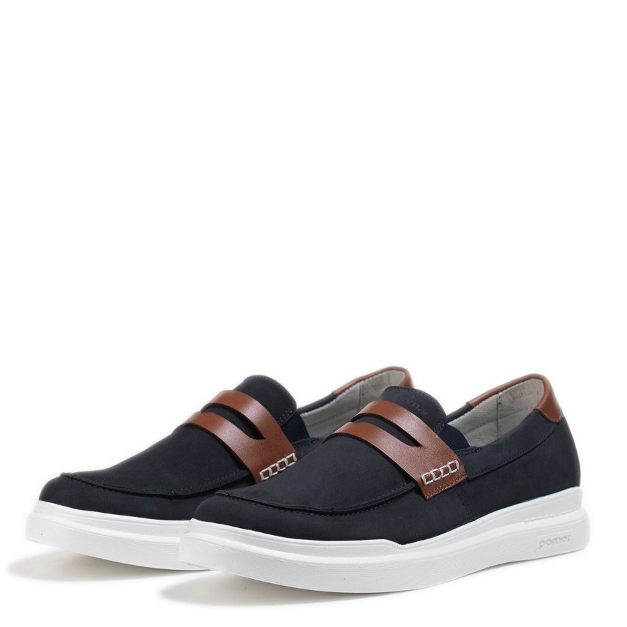 Pomar Sneakerit | Taivas Miesten Loafer Ocean Nubuck/Tan Nappa