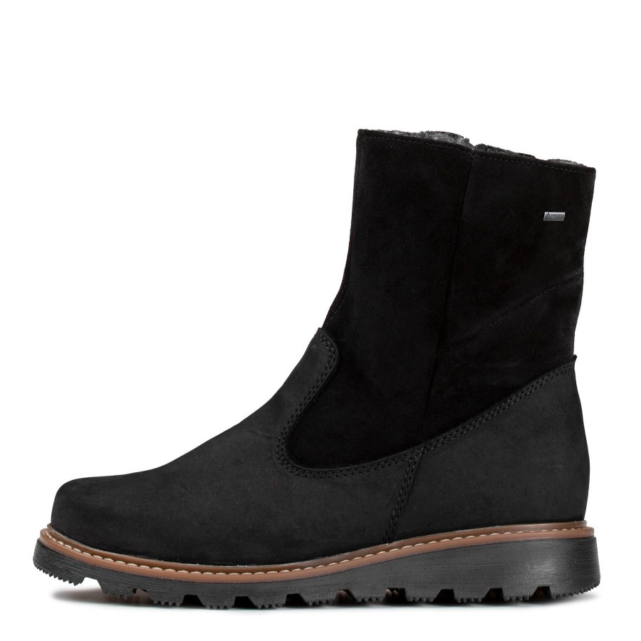 Pomar Talvinilkkurit | Pello Naisten Gore-Tex® Nilkkurit Black Nubuc/Suede/Black Sole