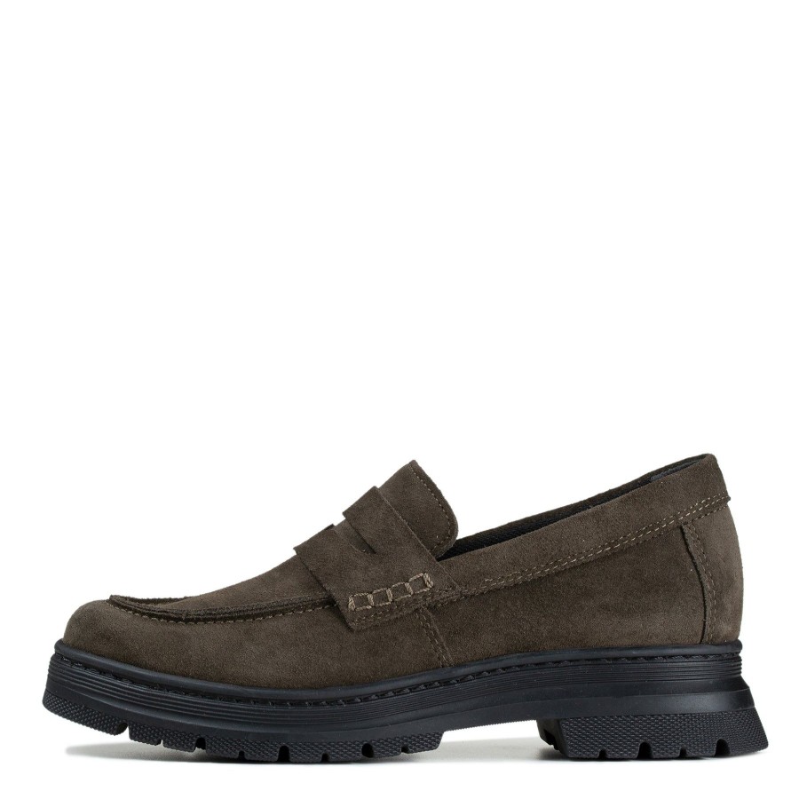 Pomar Loaferit & Kavelykengat | Noki Naisten Loaferit Olive Suede