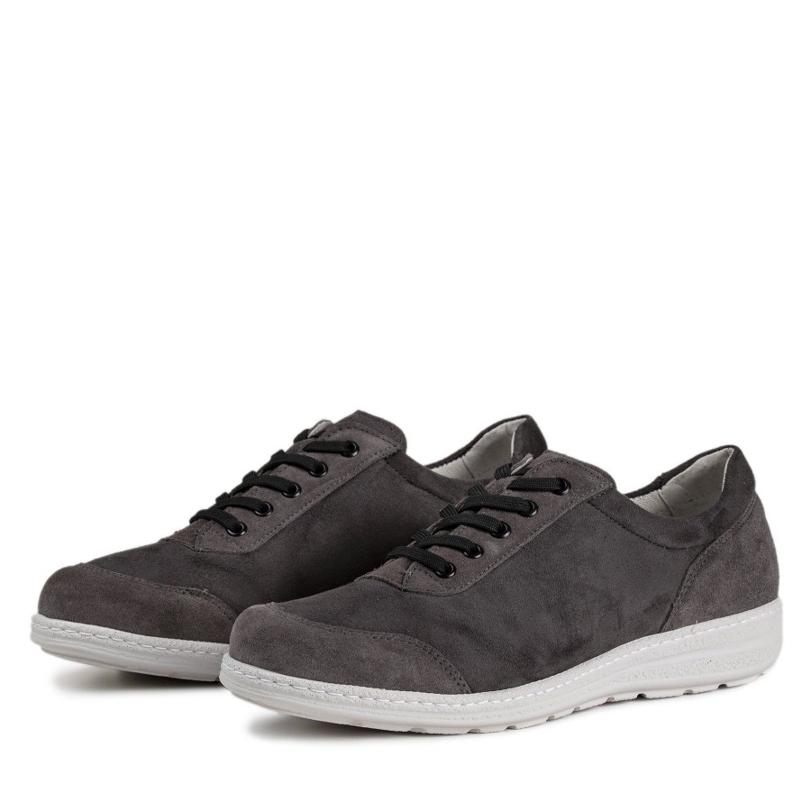 Pomar Sneakerit | Kuu Miesten Pomar+ Stretch Kavelykengat Grey Suede/Granit Str/Light So