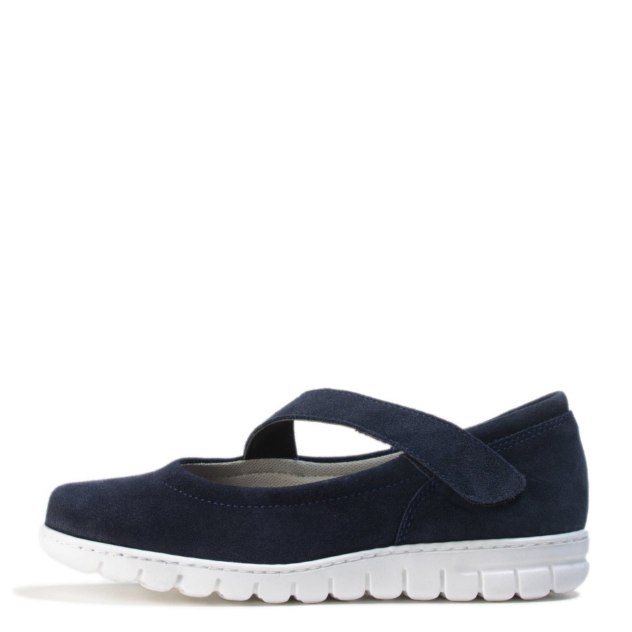 Pomar Pomar +Plus | Lilja Naisten Pomar+ Ballerina Ocean Suede/Wht.Sole