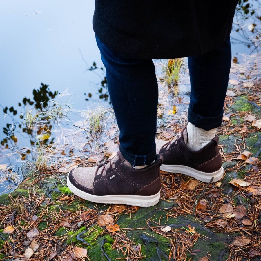 Pomar Sneakerit | Nova Naisten Gore-Tex® Nilkkurit Bark Suede/Felt/Nubuck