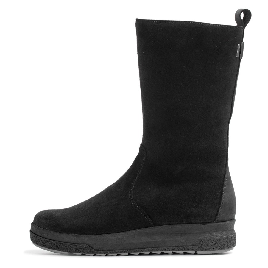 Pomar Klassiset Saappaat | Utu Naisten Gore-Tex® Talvisaapikkaat Black Suede/Waxy (Fur L)