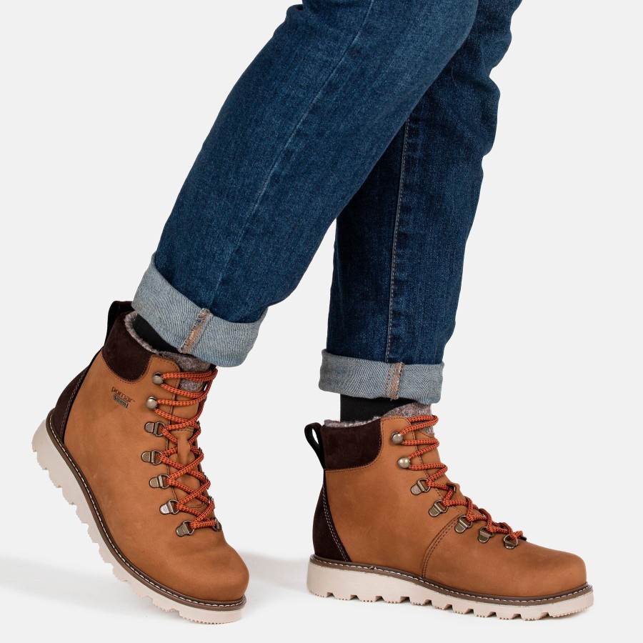 Pomar Nauhanilkkurit | Oras Naisten Gore-Tex® Nilkkurit Tan Nubuck/Bark Nubuck/Wht S