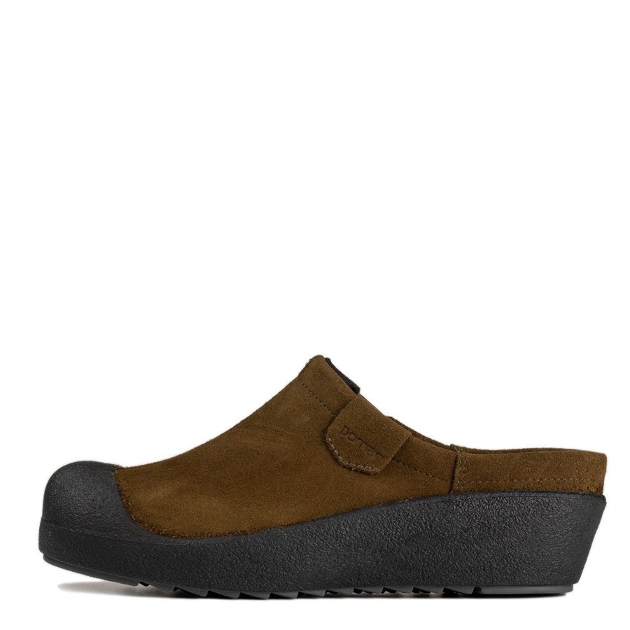 Pomar Loaferit & Kavelykengat | Hertta Naisten Zero Waste Pistokkaat Military Brown Suede