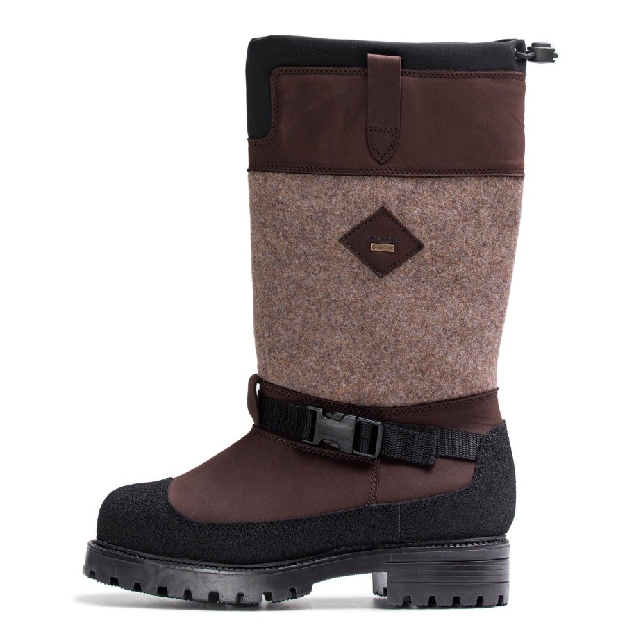 Pomar Saappaat | Loimu Miesten Gore-Tex® Huopasaappaat Bark Waxy/Pu/Sand Felt