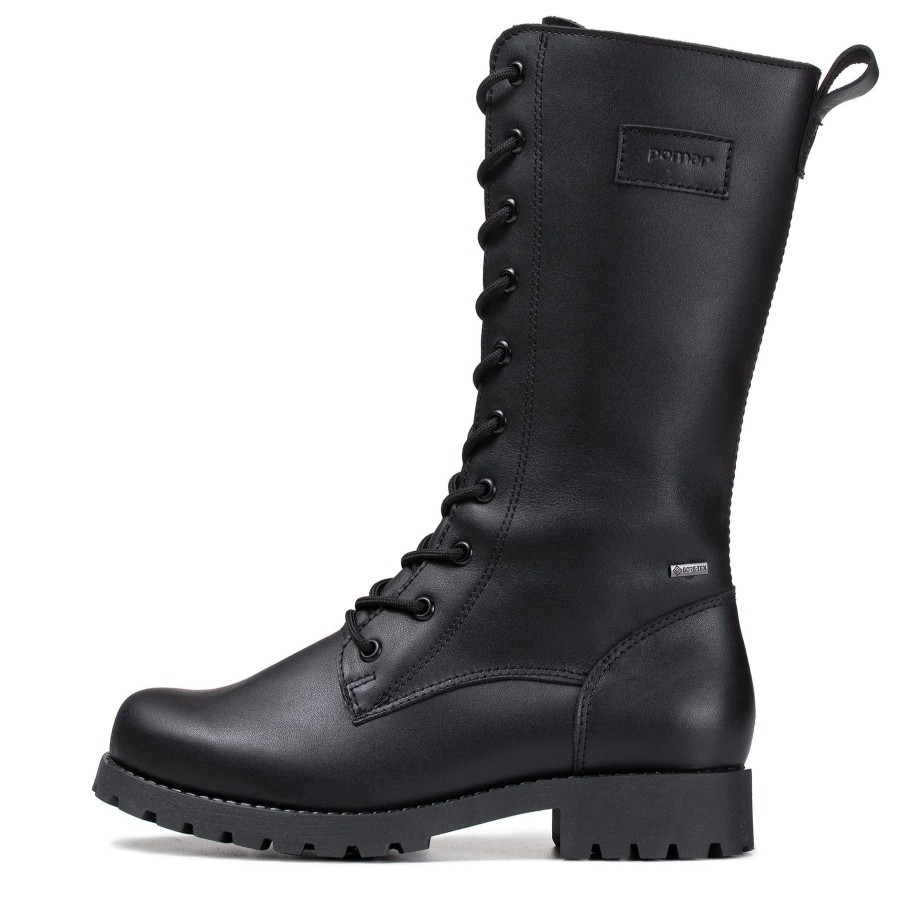 Pomar Klassiset Saappaat | Kota Naisten Gore-Tex® Saappaat Black Nappa/Black L/Black Sole