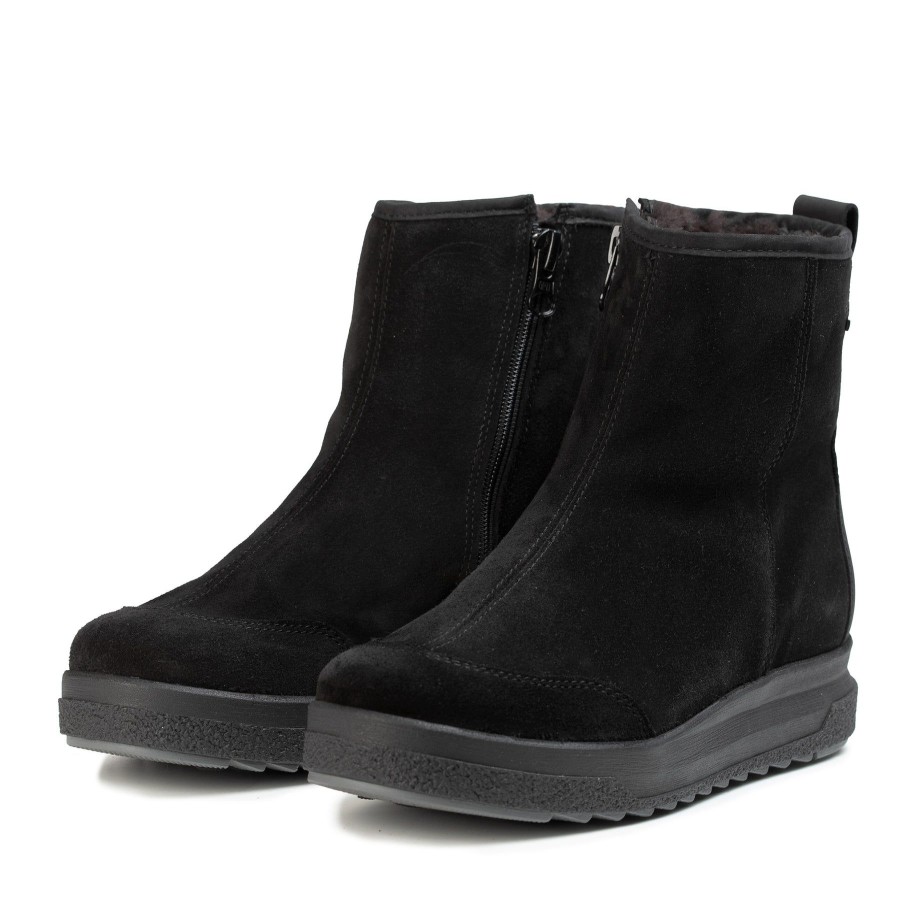 Pomar Nilkkurit | Ruska Miesten Gore-Tex® Talvinilkkurit Black Suede/Gtx Epe Fur L.