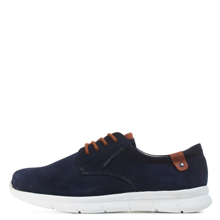 Pomar Sneakerit | Tikka Miesten Mokkanahka Sneakerit Ocean Suede/White Sole